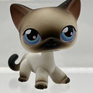 Littlest Pet Shop LPS #5 Siamese Cat Kitten Hasbro 2004 -READ